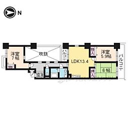 せんぼん有彩館 3LDKの間取図画像