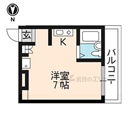 リエス東堀川 ワンルームの間取図画像