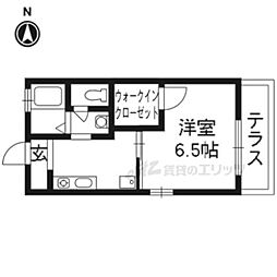 プティメゾンにしだ 1Kの間取図画像