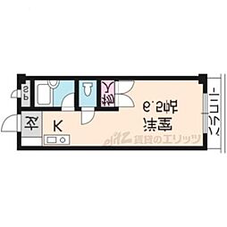 サンピア宇多野 ワンルームの間取図画像
