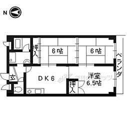 シャトー嵐望 3LDKの間取図画像