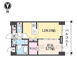 Viento京都駅 1LDKの間取図画像