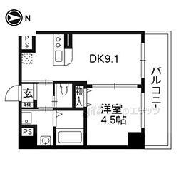 アーティクルズ 1DKの間取図画像