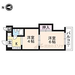 グラン・パレ 1DKの間取図画像