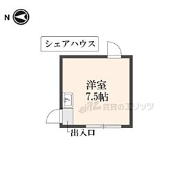 光徳庵 1階ワンルームの間取り