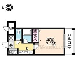 ＷＥＳＴＳＩＤＥ　I 7階1Kの間取り