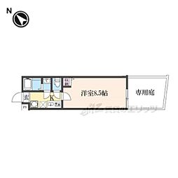 仮）フラッティ谷口園町 1階1Kの間取り