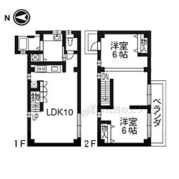 呑刀軒曲屋 2階2LDKの間取り