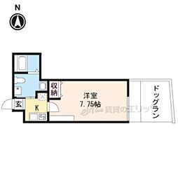 フェリーチェ妙蓮寺 1階1Kの間取り