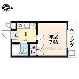 さくらマンション 3階1Kの間取り