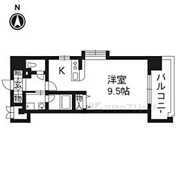 ベラジオ烏丸御池2 1Kの間取図画像