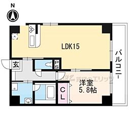コモダカーサエンマ 1LDKの間取図画像