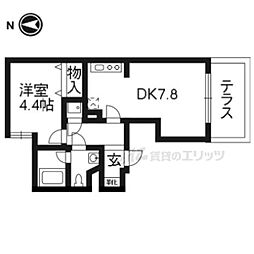 パークサイドミブアネックス 1LDKの間取図画像