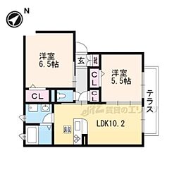 シャーメゾン・シバタ 2LDKの間取図画像