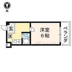 ピアレ下鴨 1Kの間取図画像