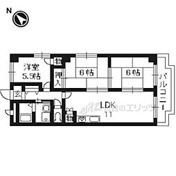 シャトレ桂 3LDKの間取図画像