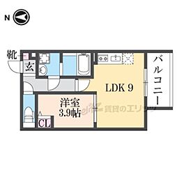 ブバルディア 1LDKの間取図画像