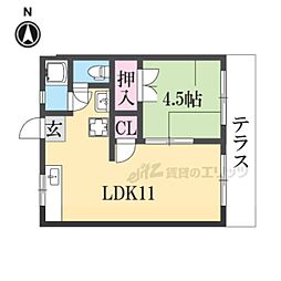 メゾンド小山 1LDKの間取図画像