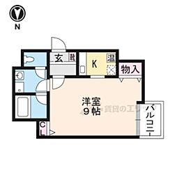 ラ・モーダ堀川 1Kの間取図画像