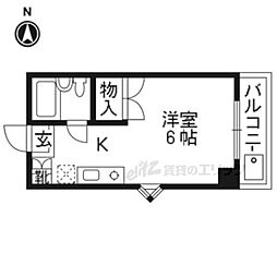 ハイツわかば 1Kの間取図画像