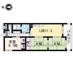 ソフィスタ北山 1階3LDKの間取り