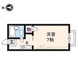セカンドハウスヨシダ 1Kの間取図画像