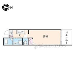 仮）中京区橋東詰町マンション 502 5階ワンルームの間取り