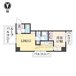 おーりとーりIV 4階1LDKの間取り