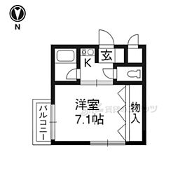 ＴＡＩＳＥＩ都 4階1Kの間取り