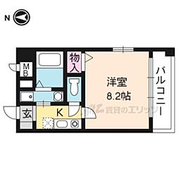 ＧＡＲＢ 5階1Kの間取り