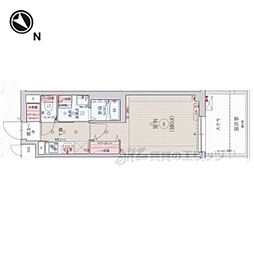 ベラジオ雅び京都洛北ガーデン 1階1Kの間取り