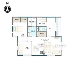 QBTVIII 2階2LDKの間取り