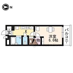 レオパレス府庁前 1Kの間取図画像