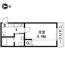 K'sメゾン御蔭 1Kの間取図画像