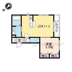 ヘーベルメゾンボア 1LDKの間取図画像