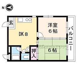 パレ21 2DKの間取図画像