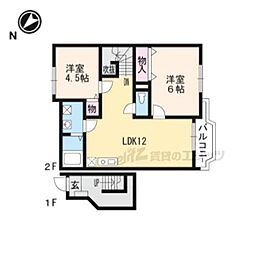 フォレスト桜坂 2LDKの間取図画像