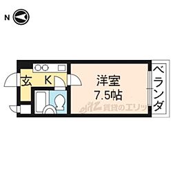 D'Sリンクス 1Kの間取図画像