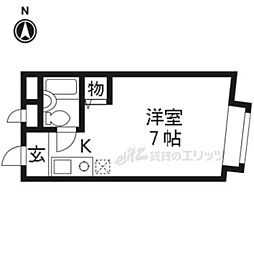 D-COURT ワンルームの間取図画像