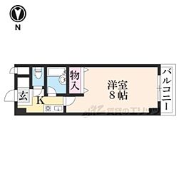 大晋メゾネ四条大宮 10階1Kの間取り