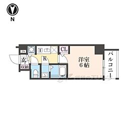 プロヴィスタ京都西院 1004 10階1Kの間取り