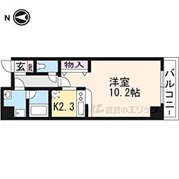 アリュール御池 1Kの間取図画像