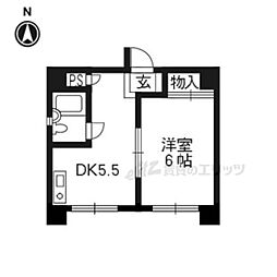 ホワイトプラザ 1DKの間取図画像