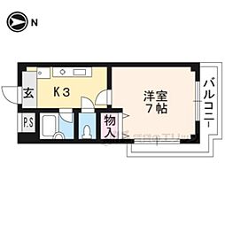 大志苑 1Kの間取図画像