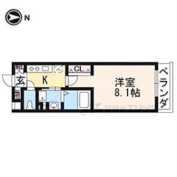 ベラジオ西陣聚楽2 1Kの間取図画像