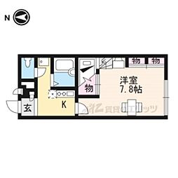 レオパレス塚修 1Kの間取図画像