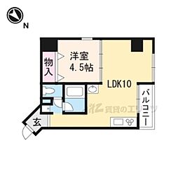 ウエストプラザ三越 1LDKの間取図画像