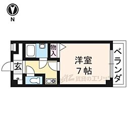 ヴェルデ桂 1Kの間取図画像