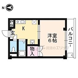 エクセルシアー 1Kの間取図画像