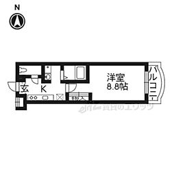 YSM21 1Kの間取図画像
